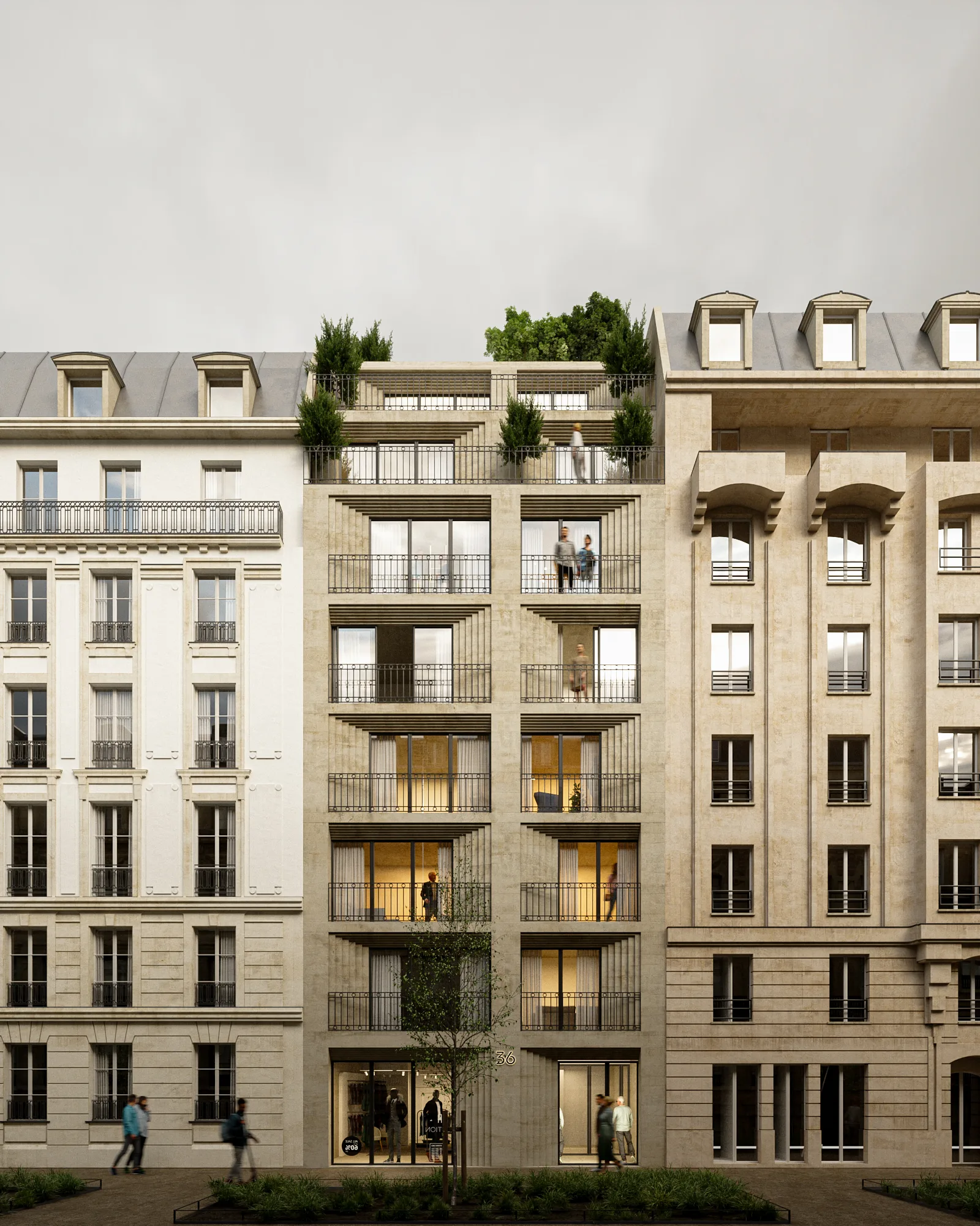 Arbalète, logements à Paris, France — OXO Architectes