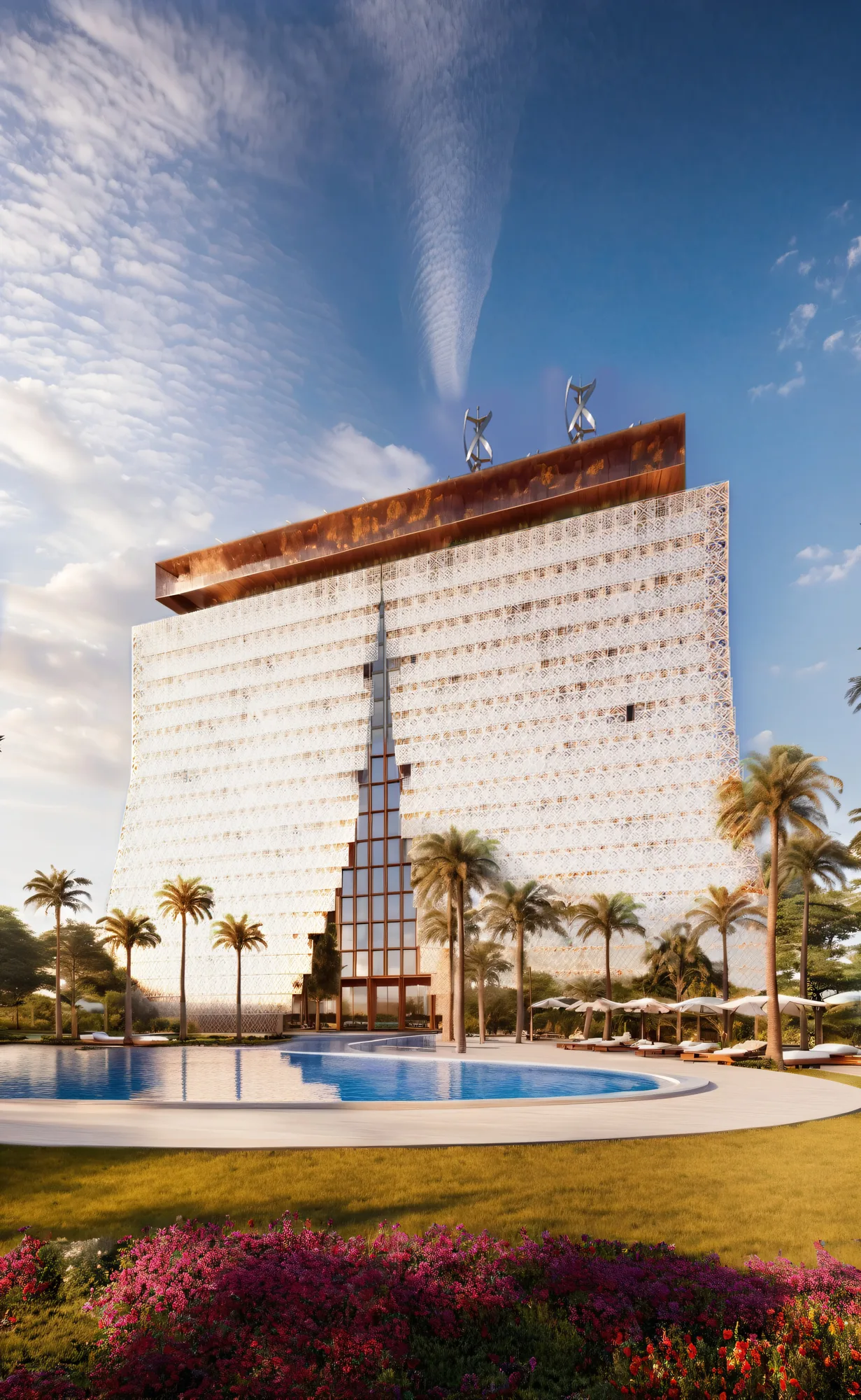 Hôtel Bamako, Bamako, Mali — vue 2 — OXO Architectes